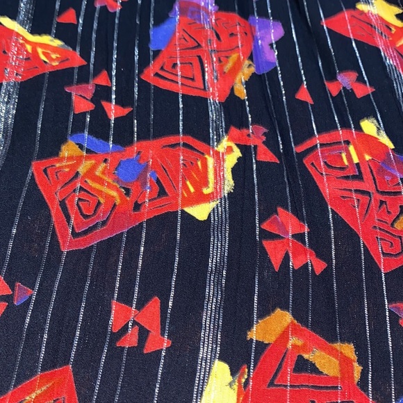 COPY - Vintage Cherry Creek button up black and red patterned blouse - Picture 7 of 10